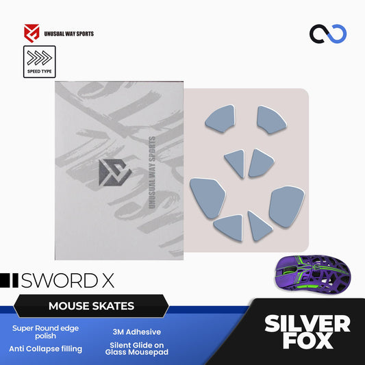 Unusual Way Sports Silver Fox WLMouse Sword X Mouse Feet / Mouse Skate PTFE (Speed)