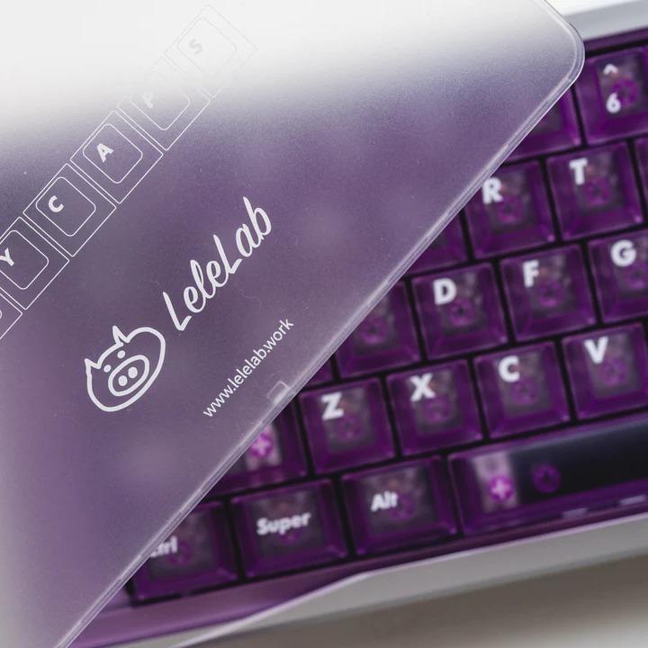 LeleLab Supsup Purple Transparent Keycaps Cherry Profile UV Printed ABS Keycap 138-Keys