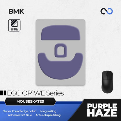 BMK Purple Haze Pro Endgame Gear OP1 Series / OP1WE / OP18K / OP1W4K Mouse Feet / Mouse Skate PTFE Obsidian Air Clone (Hybrid-Control)