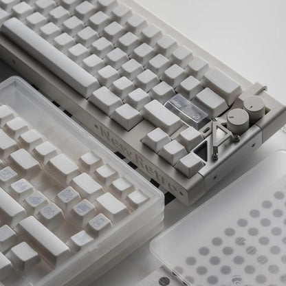 LeleLab Hokkaido White Keycaps Cherry Profile UV Printed ABS Keycap 133-Keys