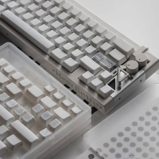 LeleLab Hokkaido White Keycaps Cherry Profile UV Printed ABS Keycap 133-Keys
