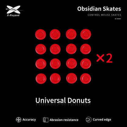 XRaypad Obsidian Universal Donuts PTFE Mouse Feet / Mouse Skate for Glass pad (Control)