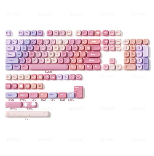 XVX Zodiac Signs Keycaps MOA Profile Dye-Sub PBT Keycap 133-keys