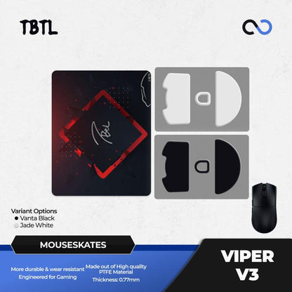 TBTL Razer Viper V3 Pro Mouse Feet / Mouse Skate PTFE for Cloth Mouse pad