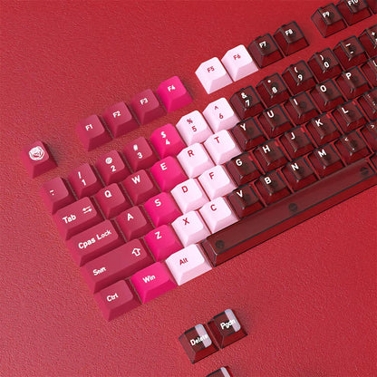 Infinitas Scarlet Flame Gradient Keycaps Cherry Profile Dye Sub / UV Printing PBT+PC Keycap 154-Key