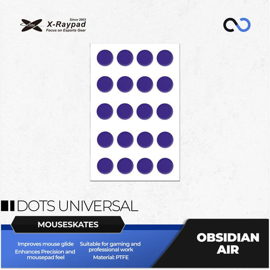 XRaypad Obsidian Air Universal Dots PTFE Gaming Mouse Feet / Mouse Skate (Control)