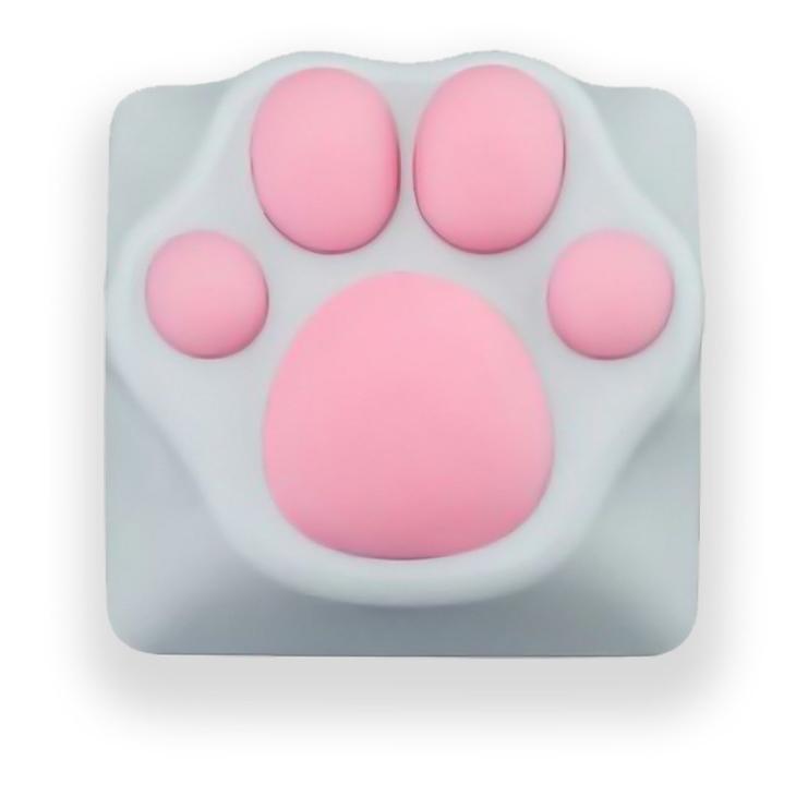 ZOMO Cat Paw Multi Color ABS+Silicone Keycap (White Cat) Original