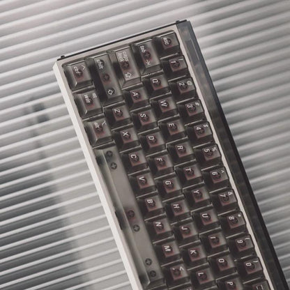LeleLab SupSup Smoky ApplePie Transparent Keycaps Cherry Profile UV Printed ABS Keycap 100-Keys