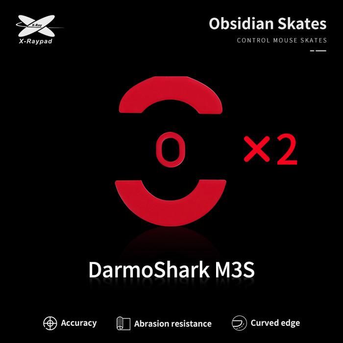 XRaypad Obsidian Darmoshark M3S Pro PTFE Mouse Feet / Mouse Skate for Glass pad (Control)