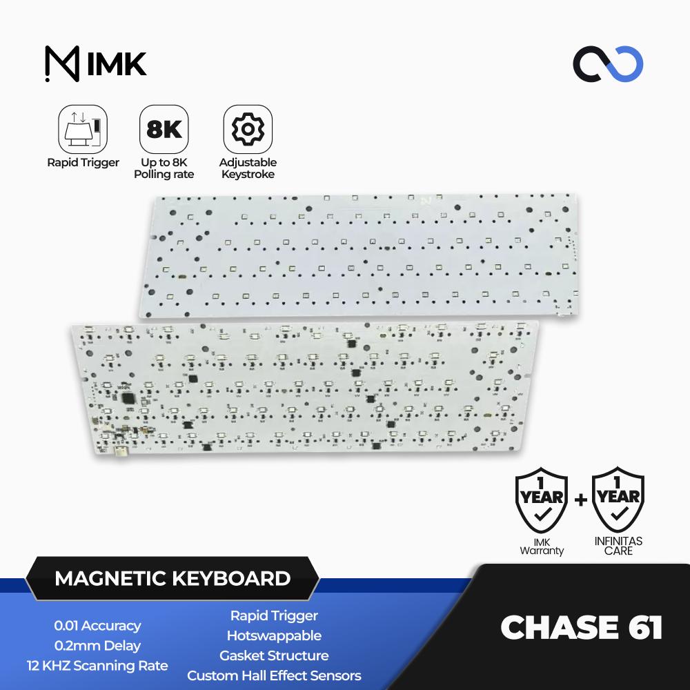 IMK Chase61 FR4 Kit 8K HE PCB Hall Effect 60% Gaming Keyboard Rapid Trigger SOCD RDT