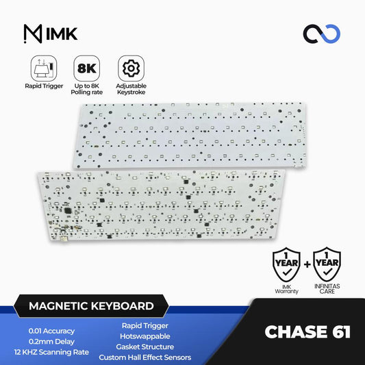 IMK Chase61 FR4 Kit 8K HE PCB Hall Effect 60% Gaming Keyboard Rapid Trigger SOCD RDT