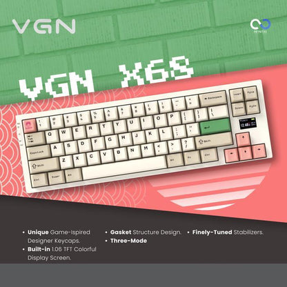 VGN x Subor X68 / X-68 Hotswap Gasket Wireless 65% Mechanical Keyboard