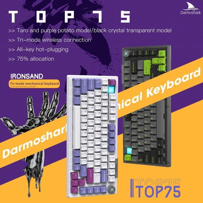 Darmoshark TOP-75 / TOP75 3 Mode Top Mount 75% Mechanical Keyboard