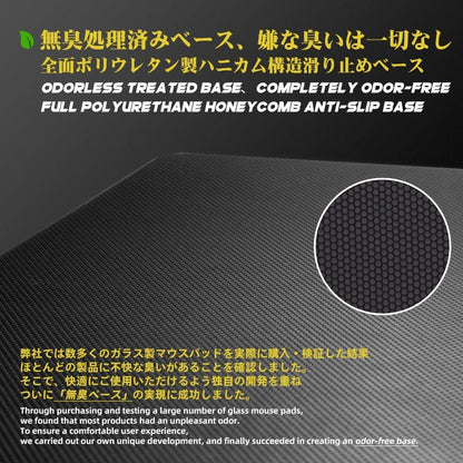 Talongames Ultrapad Nagisa Poron Base AGC Japanese CNC Tempered Glass Gaming Mousepad Kaca (Hybrid-Control)