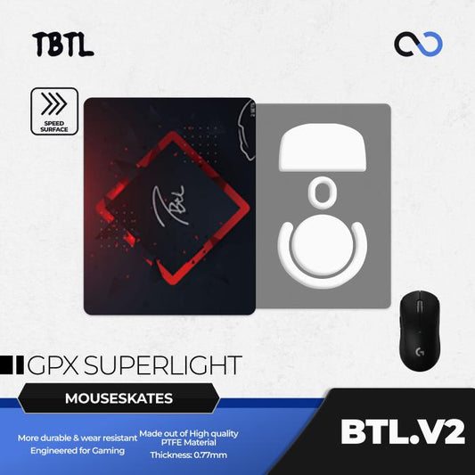 T.BTL BTL V2 G Pro X Superlight / GPX Mouse Feet / Mouse Skate PTFE for Cloth Mouse pad (Speed)