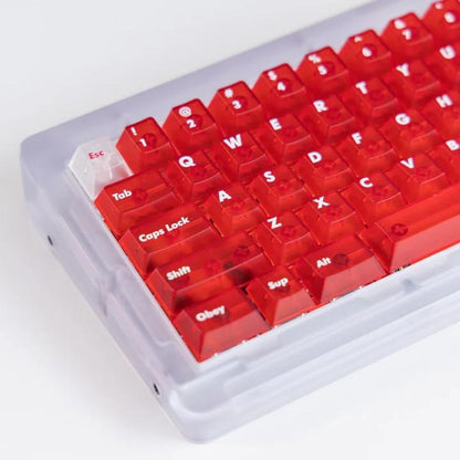 LeleLab Supsup Classic Red Keycaps Cherry Profile UV Printed ABS Keycap 139-Keys