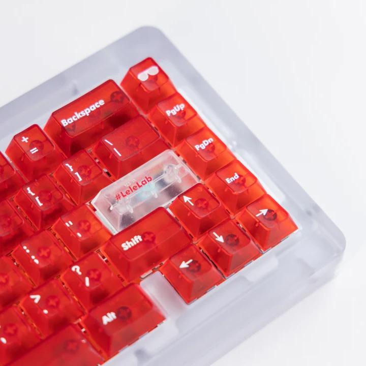 LeleLab Supsup Classic Red Keycaps Cherry Profile UV Printed ABS Keycap 139-Keys