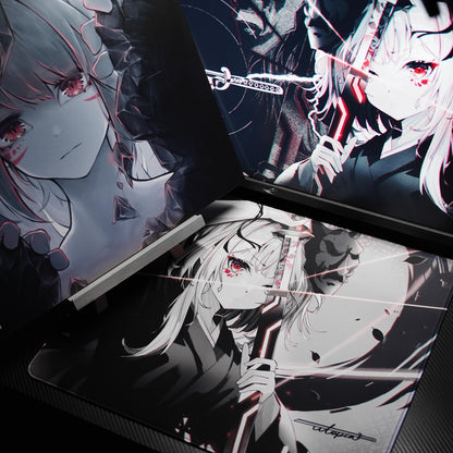 Utopia Gaming Black Blade 1 Poron Base Gaming Mousepad Anime (Control-Hybrid) Vaxee PA Surface