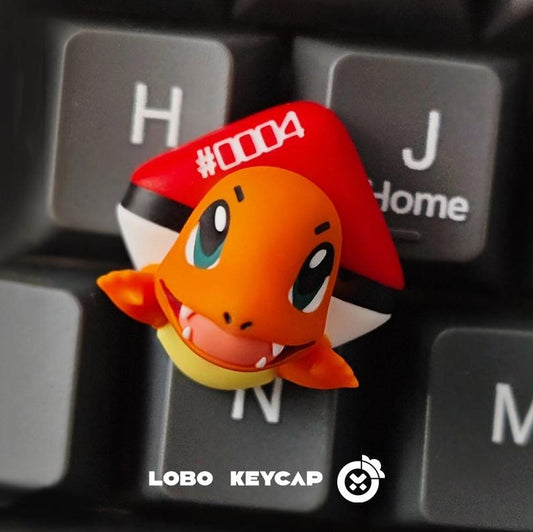 Lobo Charmander Pokemon Game Artisan Keycaps Resin Keycap