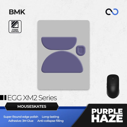 BMK Purple Haze Pro End Endgame Gear XM2 Series / XM2WE / XM28K / XM2W4K Mouse Feet / Mouse Skate PTFE Obsidian Air Clone (Hybrid-Control)