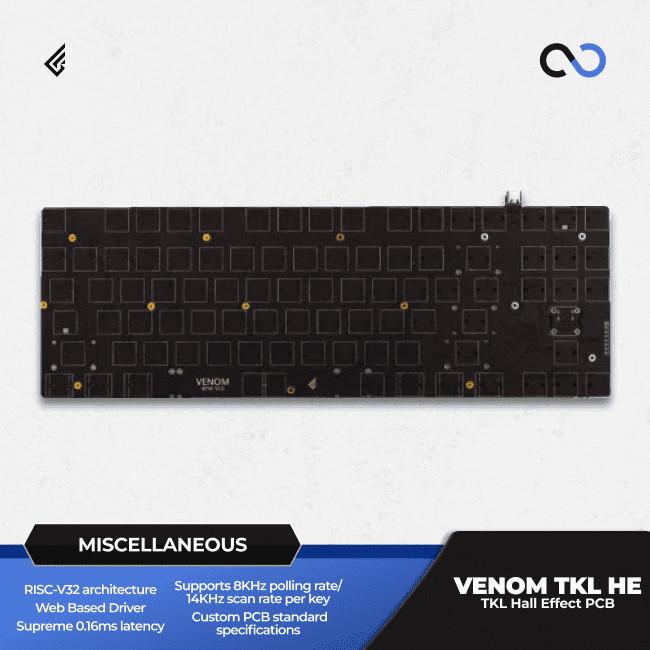 Geonworks VENOM TKL HE PCB Hall Effect TKL Gaming Keyboard Rapid Trigger SOCD