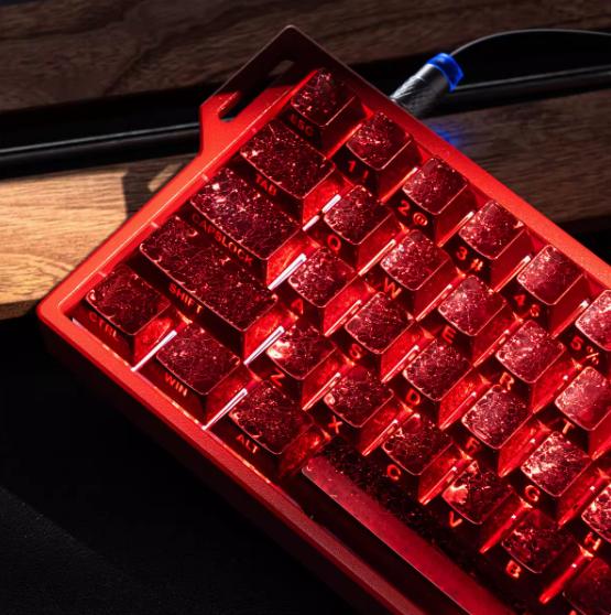 Infinitas Keycaps PBT Frost Red Cherry Profile Side Printed Keycap 100-Keys