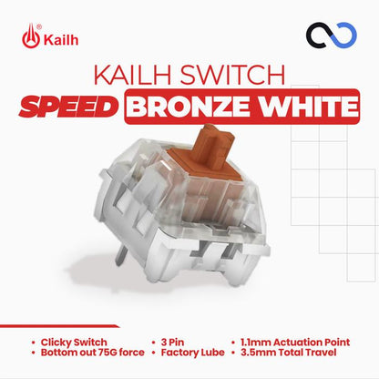 Kailh Speed Bronze White switch (Clicky)