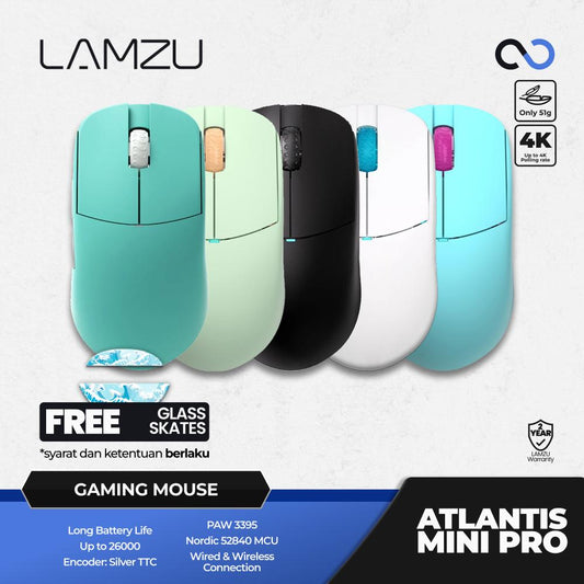 Lamzu Atlantis Mini Pro 4K Wireless Ultra Light Ambidex Gaming Mouse