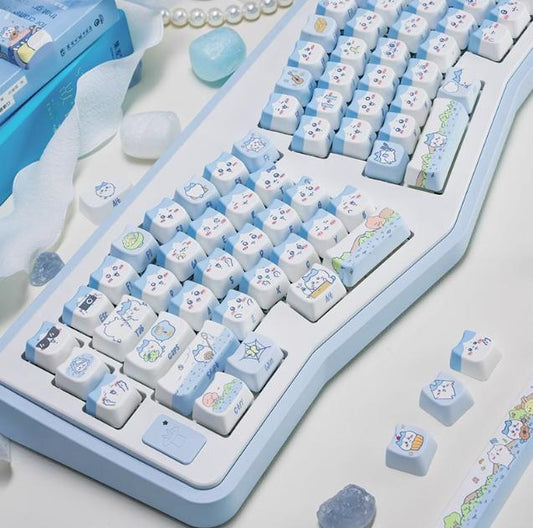 Hida Chiikawa Hachiware Keycaps PC Dye Sub Keycap 127-Keys