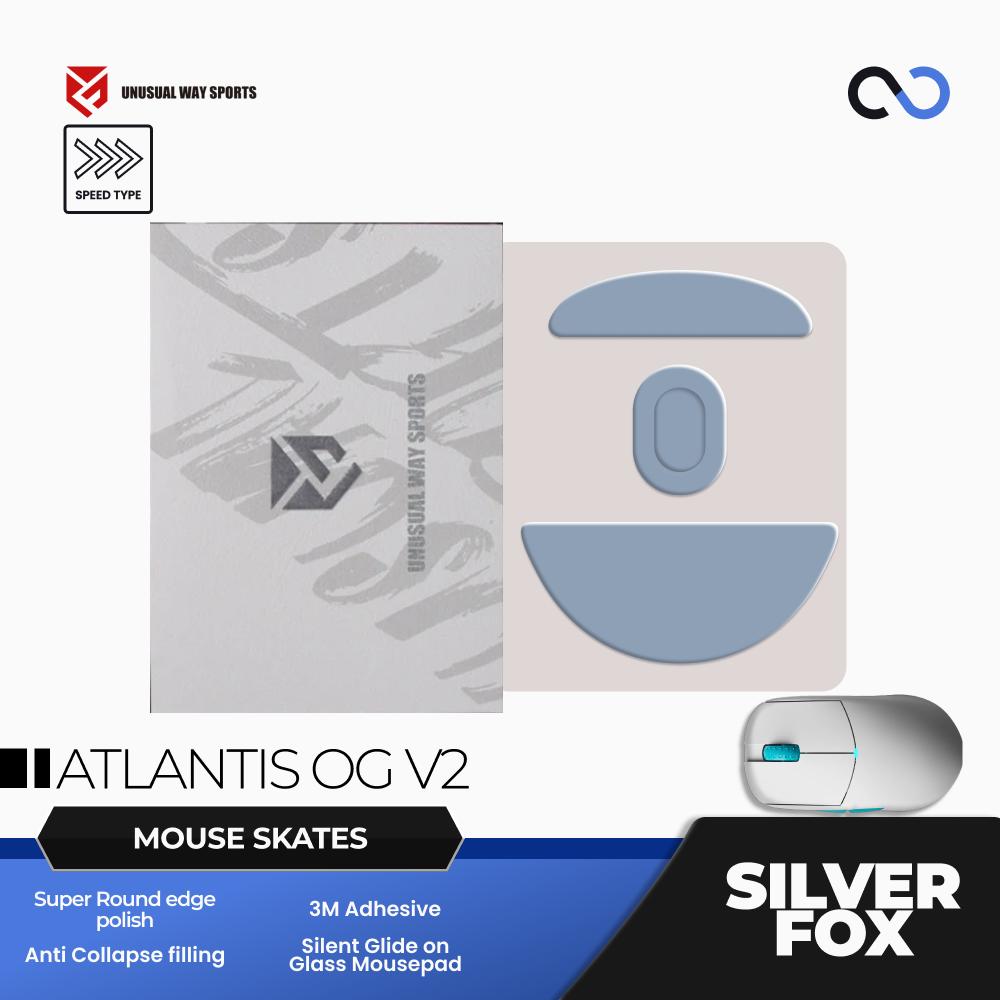 Unusual Way Sports Silver Fox Lamzu Atlantis OG V2 Pro Mouse Feet / Mouse Skate PTFE (Speed)