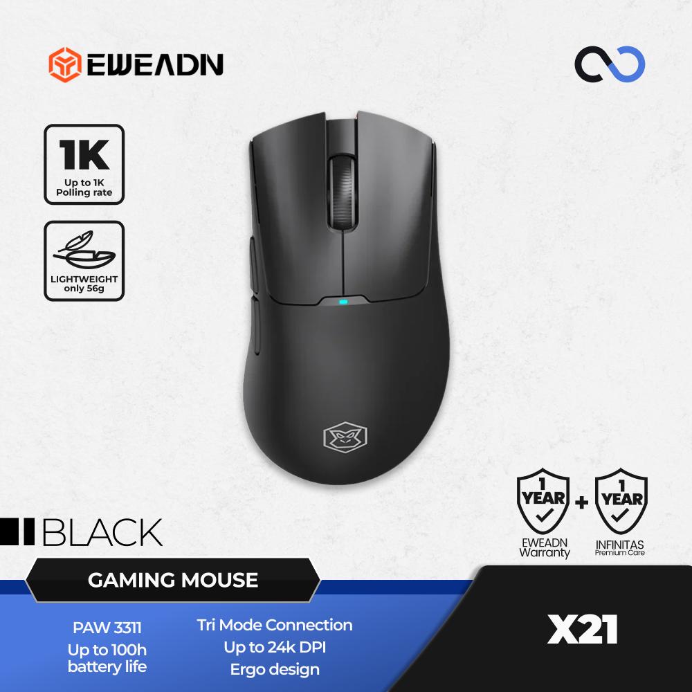 EWEADN X21 Wireless Light Weight Ergonomic PAW3311 Gaming Mouse