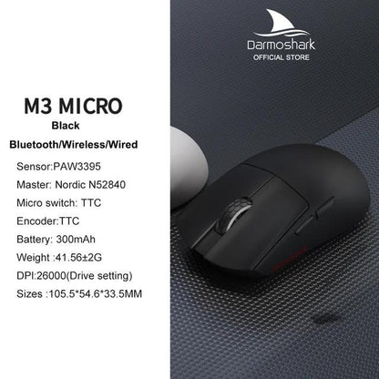 Darmoshark M3 Micro Pro Cigar 8k Wireless Ultra Light Finger Tip Ambi Gaming Mouse