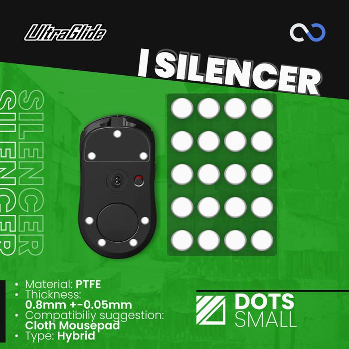 Meow Gaming Gear UltraGlide Silencer Dots Universal Mouse Feet / Mouse Skate PTFE for Cloth Mouse pad (Hyrbid)