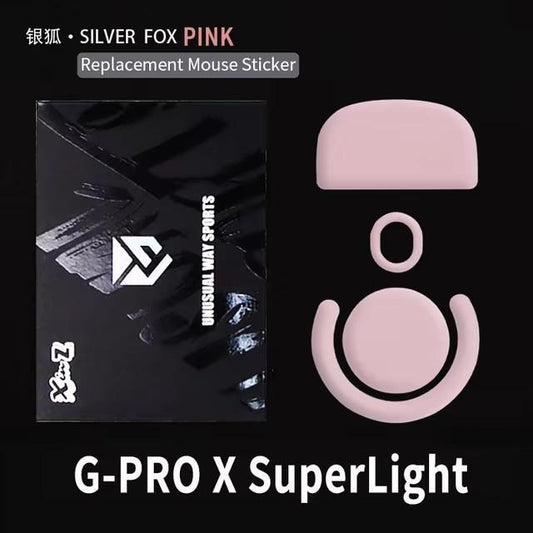 Unusual Way Sports Pink Fox G Pro X Superlight 2 / GPX 2 Mouse Feet / Mouse Skate PTFE (Hybrid)