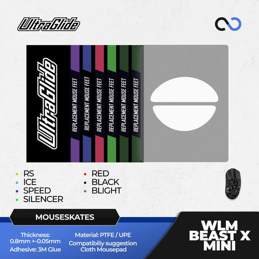 Meow Gaming Gear UltraGlide WLMOUSE Beast X Mini Series Mouse Feet / Mouse Skate